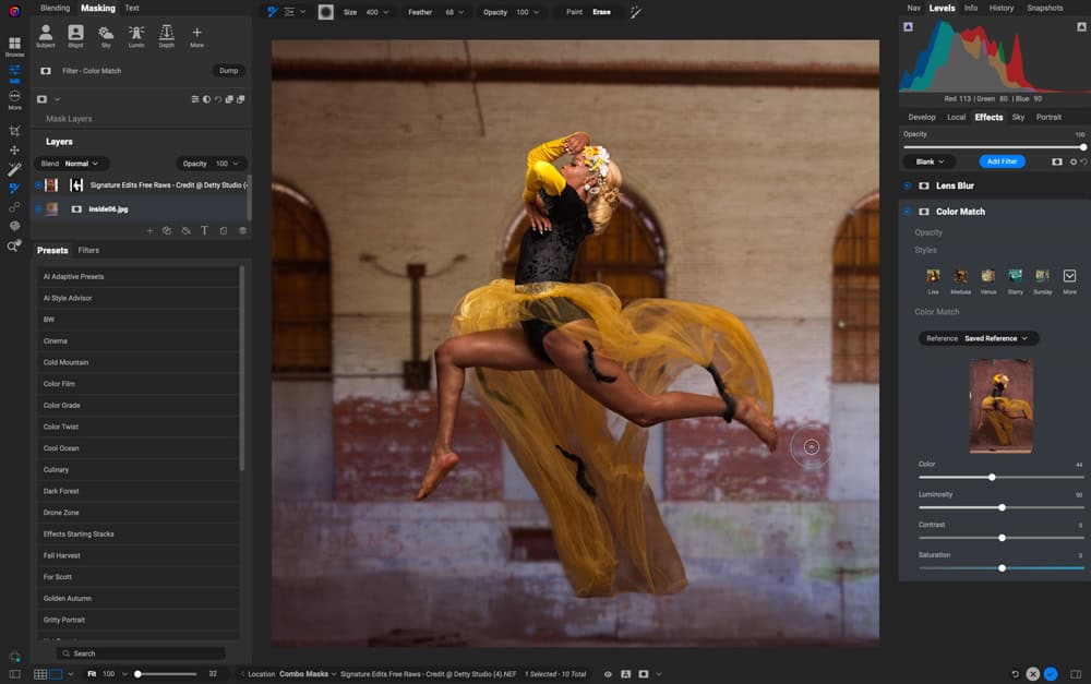 Filtre Masking Stack Composite
