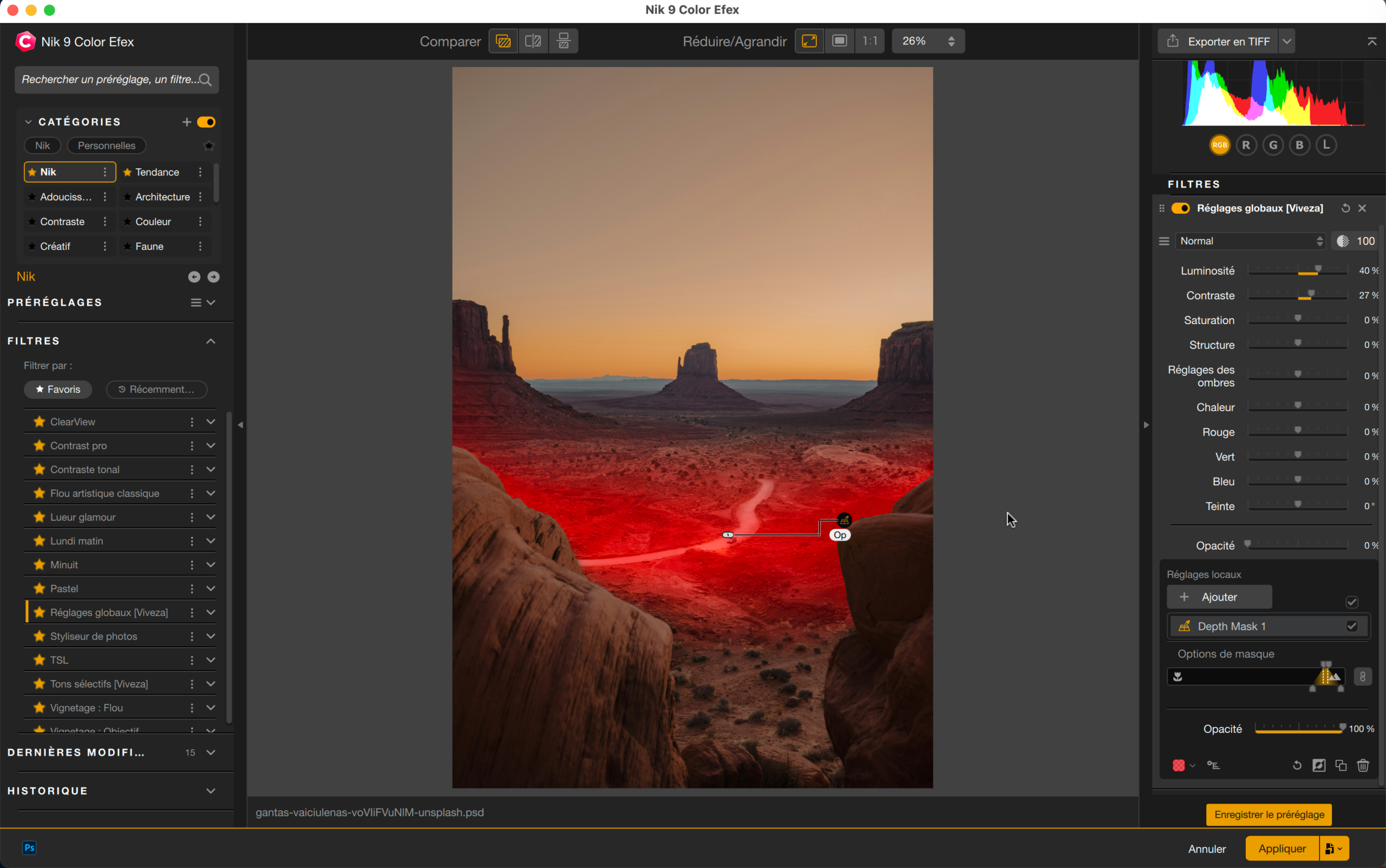 Masques de Profondeur - Nik Collection 9 